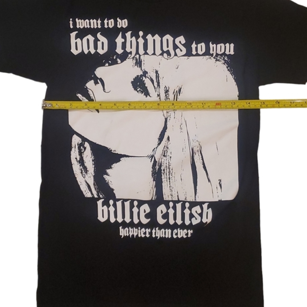 Billie Eilish Women's Black Happier than Ever Graphic T-Shirt XS - Picture 4 of 6